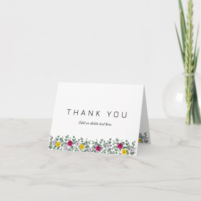 Tarjeta de bienvenida Watercolor Foliage (Anverso)