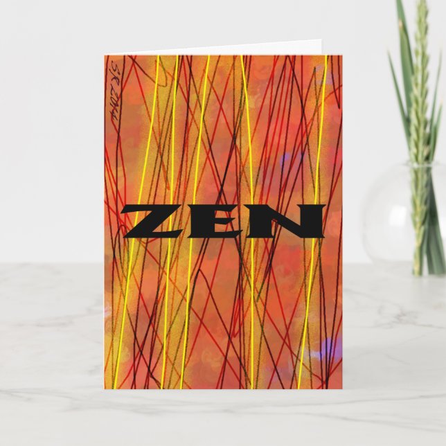 Tarjeta de bienvenida Zen black wire (Anverso)