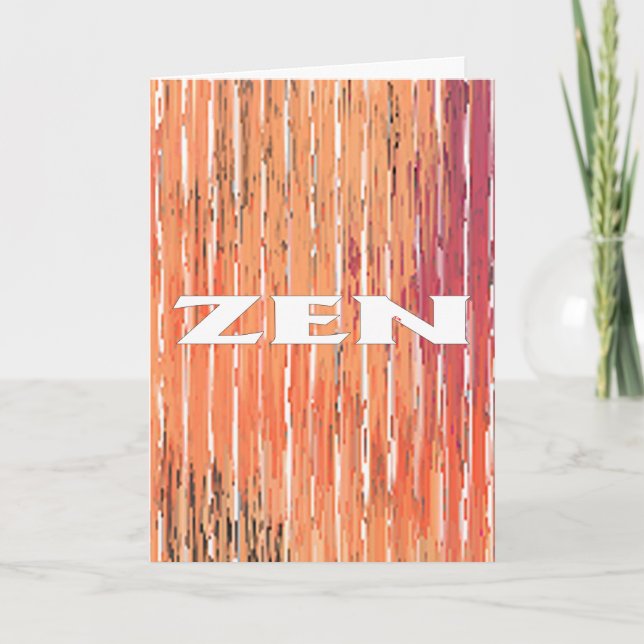 Tarjeta de bienvenida Zen white reeds (Anverso)