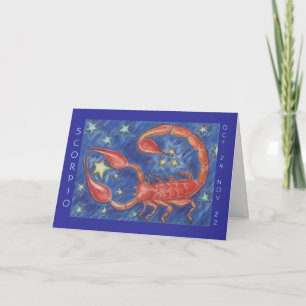 Tarjeta de bienvenida Zodiac Scorpio 'Feliz Cumple