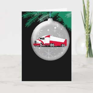 Tarjeta de Big Rig Ornament De Navidad De Gear4gea