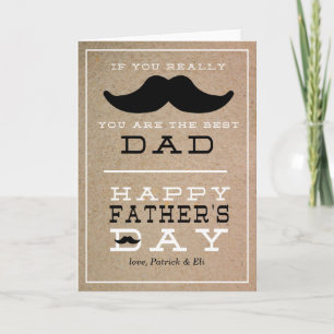 Tarjeta de bigote del día del padre