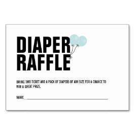 Tarjeta de billete Blue Balloon Baby Shower Diaper