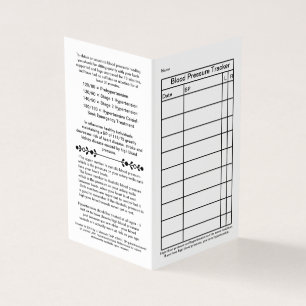 Tarjeta de billetera de presión arterial simple 20