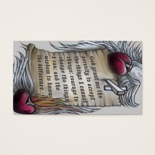 Tarjeta de billetera Serenity Prayer, líneas de no (Frente)