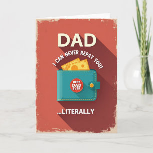 Tarjeta de Billetera Verde "Mejor Papá del Mundo"