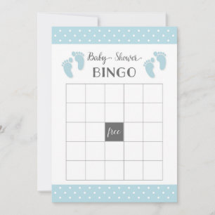 Tarjeta de bingo Baby Shower azul
