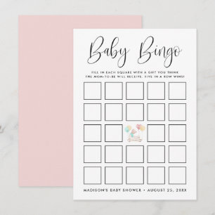 Tarjeta de bingo Baby Shower de Llama dulce