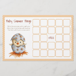 Tarjeta de Bingo Baby Shower Neutral para el Ave B