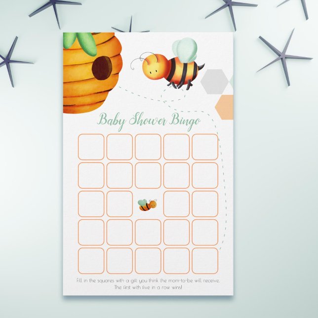 Tarjeta de bingo Baby Shower Neutral simple para a (Subido por el creador)