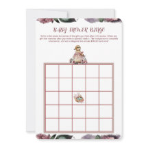 Tarjeta de bingo Baby Shower - Tema del pato lindo