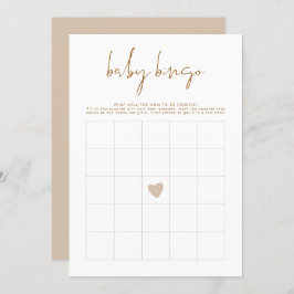 Tarjeta de bingo Baby Shower Tonada por la Tierra 