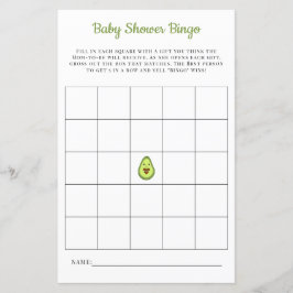 Tarjeta de Bingo Bebé Kawaii Juego de Baby Shower 