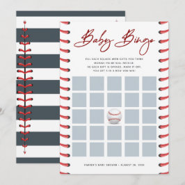 Tarjeta de bingo de Baby Shower | Bola de béisbol