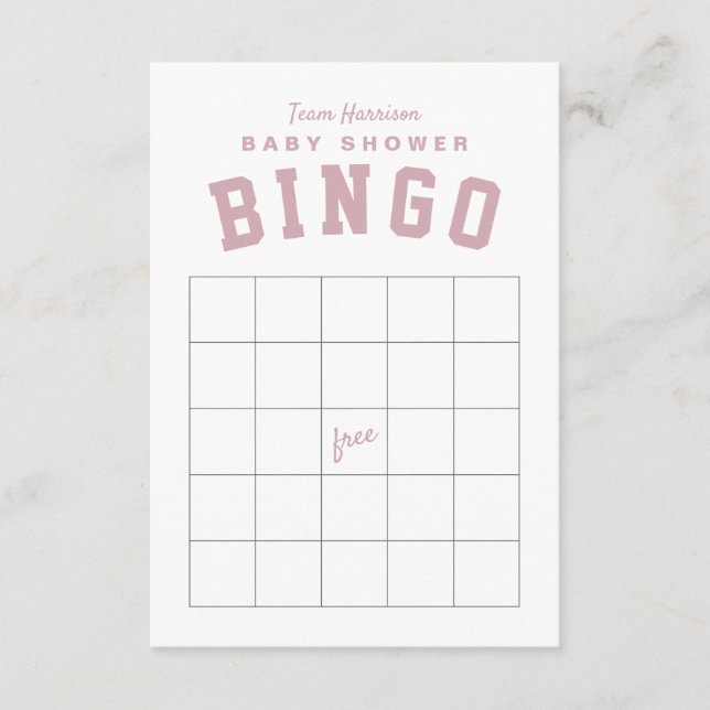 Tarjeta de BINGO de baby shower con tema de parril (Anverso)