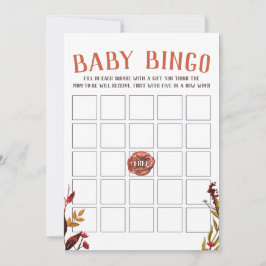 Tarjeta de bingo de Baby Shower Rustic Otoño