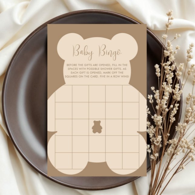 Tarjeta de Bingo de Bebé Beige Barely Wait (Subido por el creador)