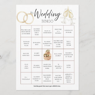 Tarjeta de Bingo de Boda Personalizable y Plantill