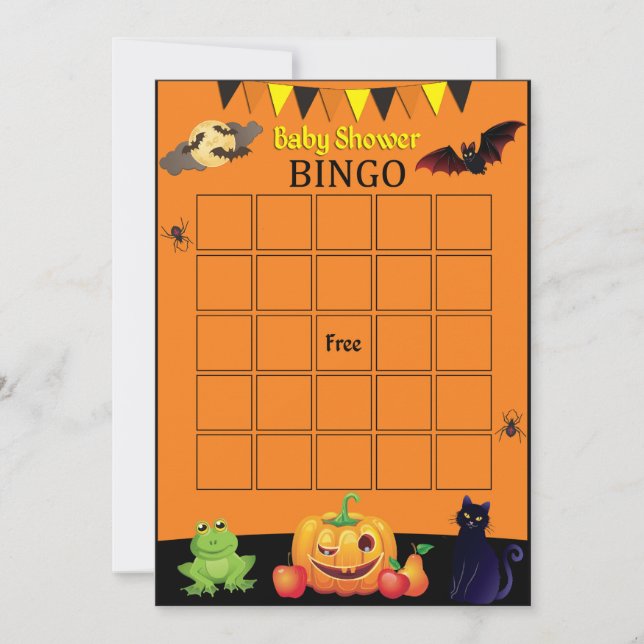 Tarjeta de Bingo de Halloween (Anverso)