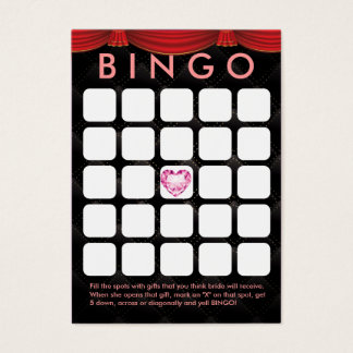 Tarjeta de bingo de lujo Diamond Heart Bridal Show