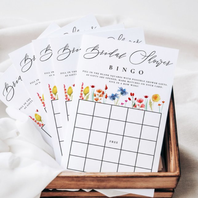 Tarjeta de Bingo de Papel de Flor Marrón (Subido por el creador)