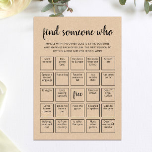 Tarjeta de Bingo del juego editable Encuentra a al