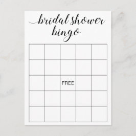 Tarjeta de Bingo Elegante Bridal Shower