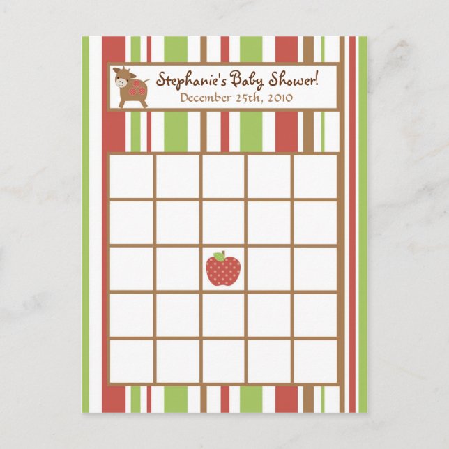 Tarjeta de bingo escribible Animales de granja de  (Anverso)