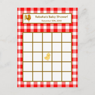 Tarjeta de bingo escribible Animales de granja de 