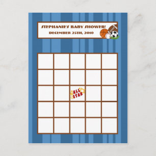 Tarjeta de Bingo Escribible Azul All Star