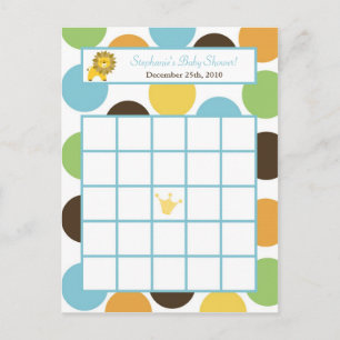 Tarjeta de Bingo Escrita Jungle King Lion Safari Z