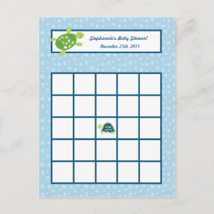 Tarjeta de Bingo Escrita Tortuga Arrecife Océano T