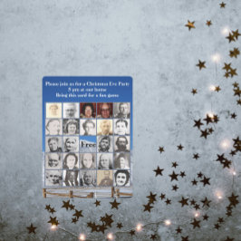 Tarjeta de bingo familiar con foto de montaña cubi