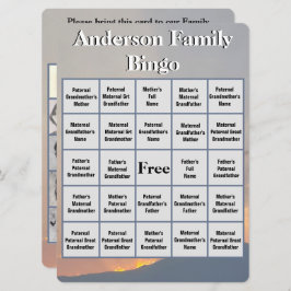 Tarjeta de Bingo Familiar Naranja Fotografía de Mo