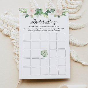 Tarjeta de Bingo Floral Bridal de Rubor para DEVON