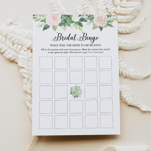 Tarjeta de Bingo Floral Bridal de Rubor para DEVON (Subido por el creador)