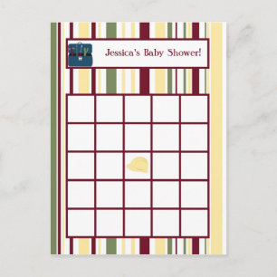 Tarjeta de bingo grabable Baby Shower de zona de c