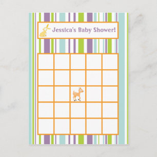 Tarjeta de bingo grabable Furry Woodland Animales