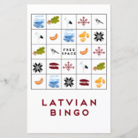 Tarjeta de bingo letón versión 6