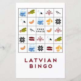Tarjeta de bingo letón versión 6