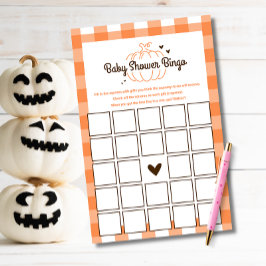 Tarjeta de bingo para baby shower de Calabacita Du
