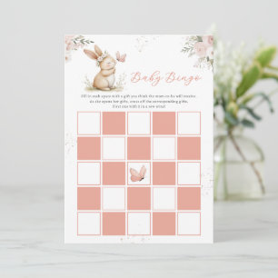 Tarjeta de Bingo para Baby Shower de Niña con Cone