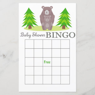 Tarjeta de bingo para ducha de bebé de oso,Bingo d