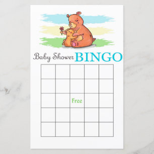 Tarjeta de bingo para la ducha de bebé