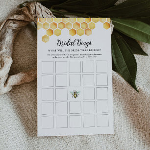 Tarjeta de bingo para novias CALLA Honeycomb Bee