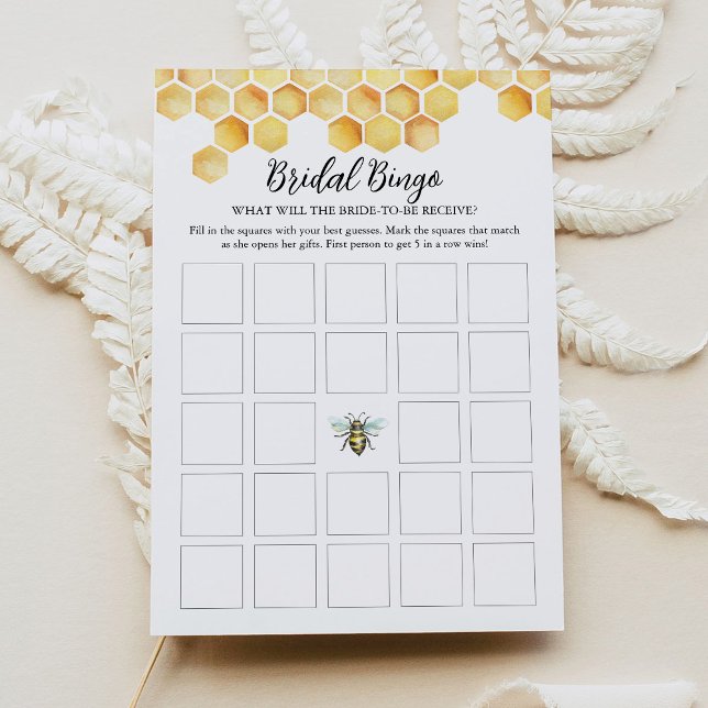 Tarjeta de bingo para novias CALLA Honeycomb Bee (Subido por el creador)