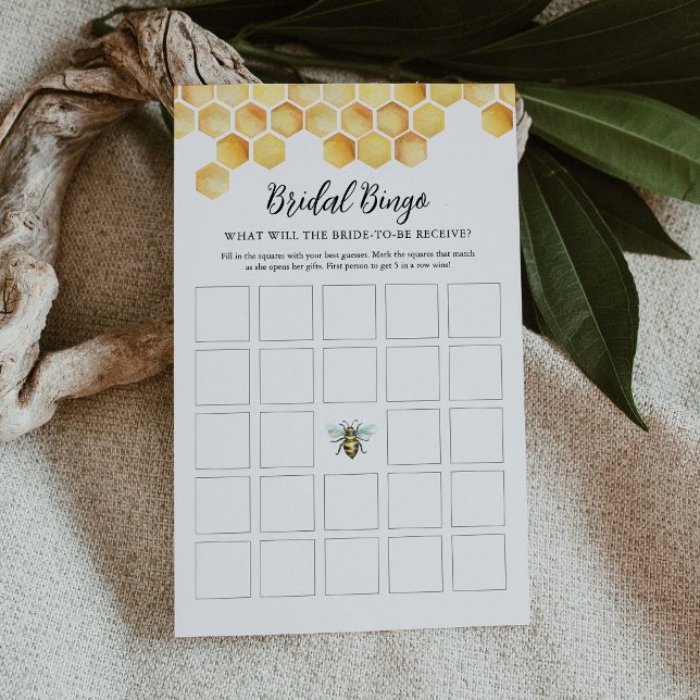 Tarjeta de bingo para novias CALLA Honeycomb Bee (Subido por el creador)