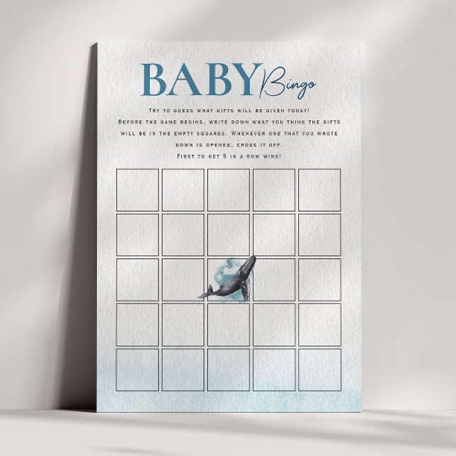 Tarjeta de Bingo Rustic Ocean Baby Shower para beb (Subido por el creador)
