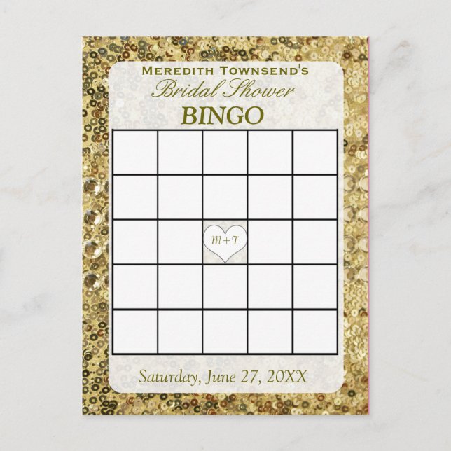 Tarjeta de Bingo - Secuencias de Oro (Anverso)