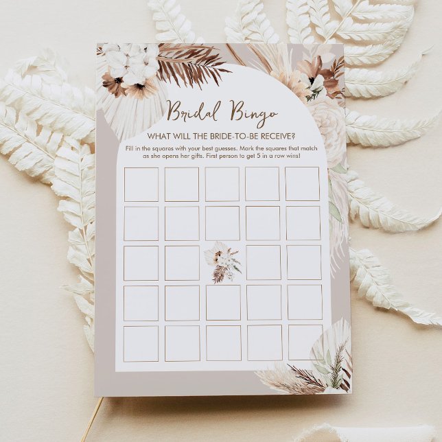 Tarjeta de bingo SIERRA Bohemira Bridal Shower (Subido por el creador)